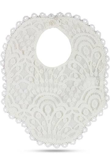 Carriage Boutique Elegant Christening & Baptism Lace Bib