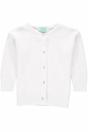 Julius Berger Cotton Cashmere Baby Girl Cardigan Ivory - Carriage Boutique
