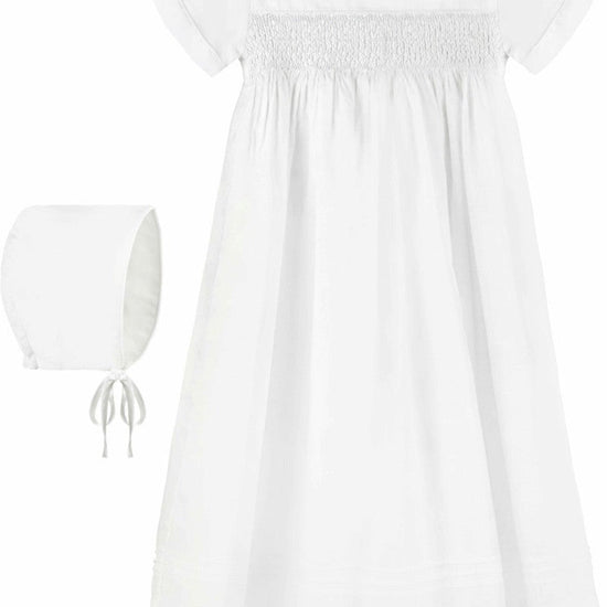 Hand Smocked Cross Girl Christening Gown 3