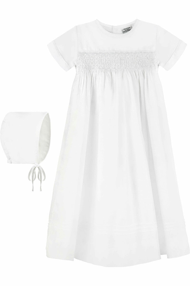 Hand Smocked Cross Girl Christening Gown 3