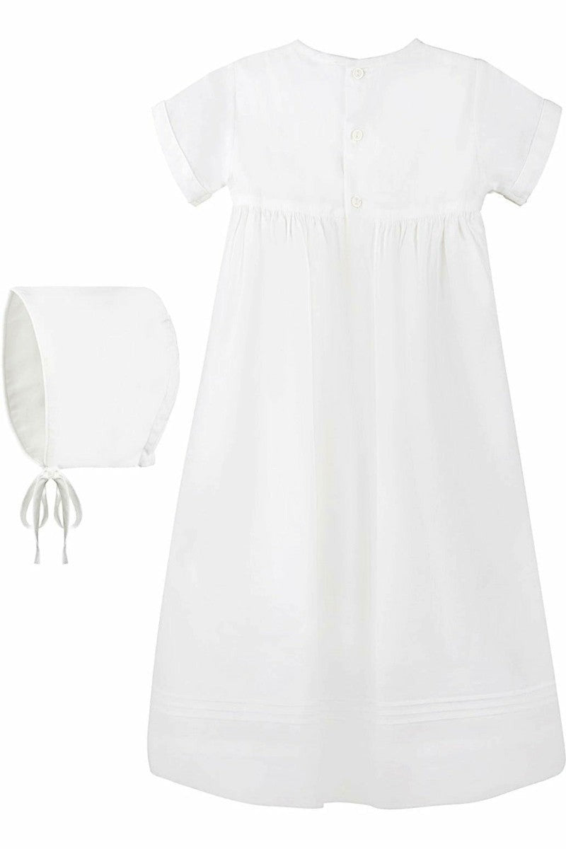 Hand Smocked Cross Girl Christening Gown - 5