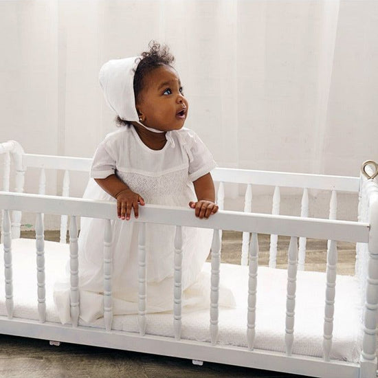 Hand Smocked Cross Girl Christening Gown