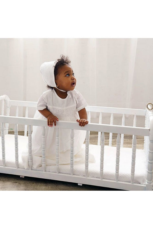 Hand Smocked Cross Girl Christening Gown