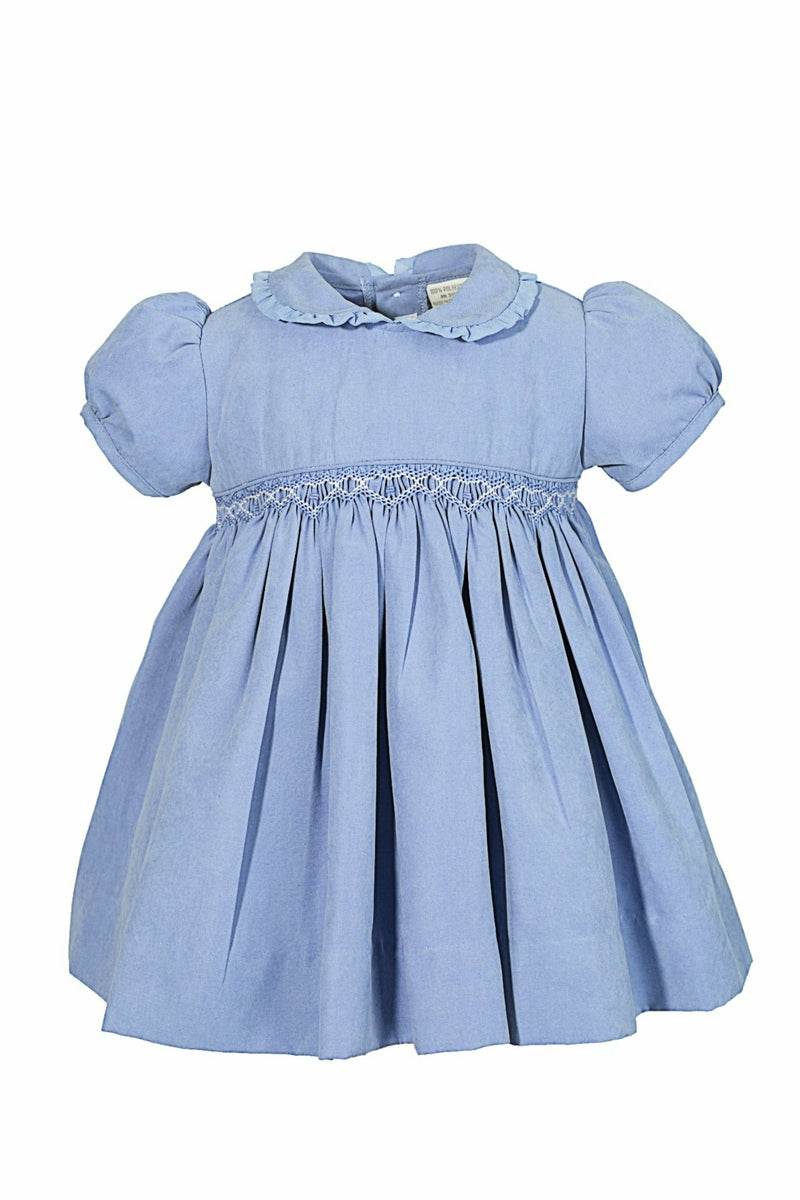 Light Blue Short Sleeve Dress 2 - Carriage Boutique