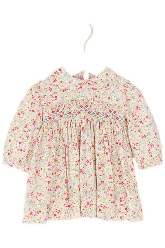 Baby Girl Light Colored Floral Dress Baby - Carriage Boutique