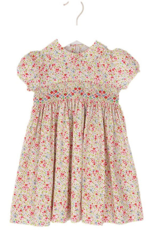 Baby Girl Light Colored Floral Dress Toddler - Carriage Boutique