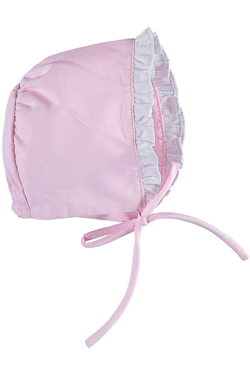 Baby Girl Bonnet with Ties 2 - Carriage Boutique