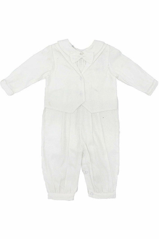 Baby Boy Christening & Baptism Vest Longall with Hat - Carriage Boutique