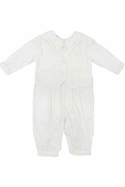 Baby Boy Christening & Baptism Vest Longall with Hat - Carriage Boutique