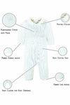 Baby Boy Long Romper Christening Outfit with Bonnet 4