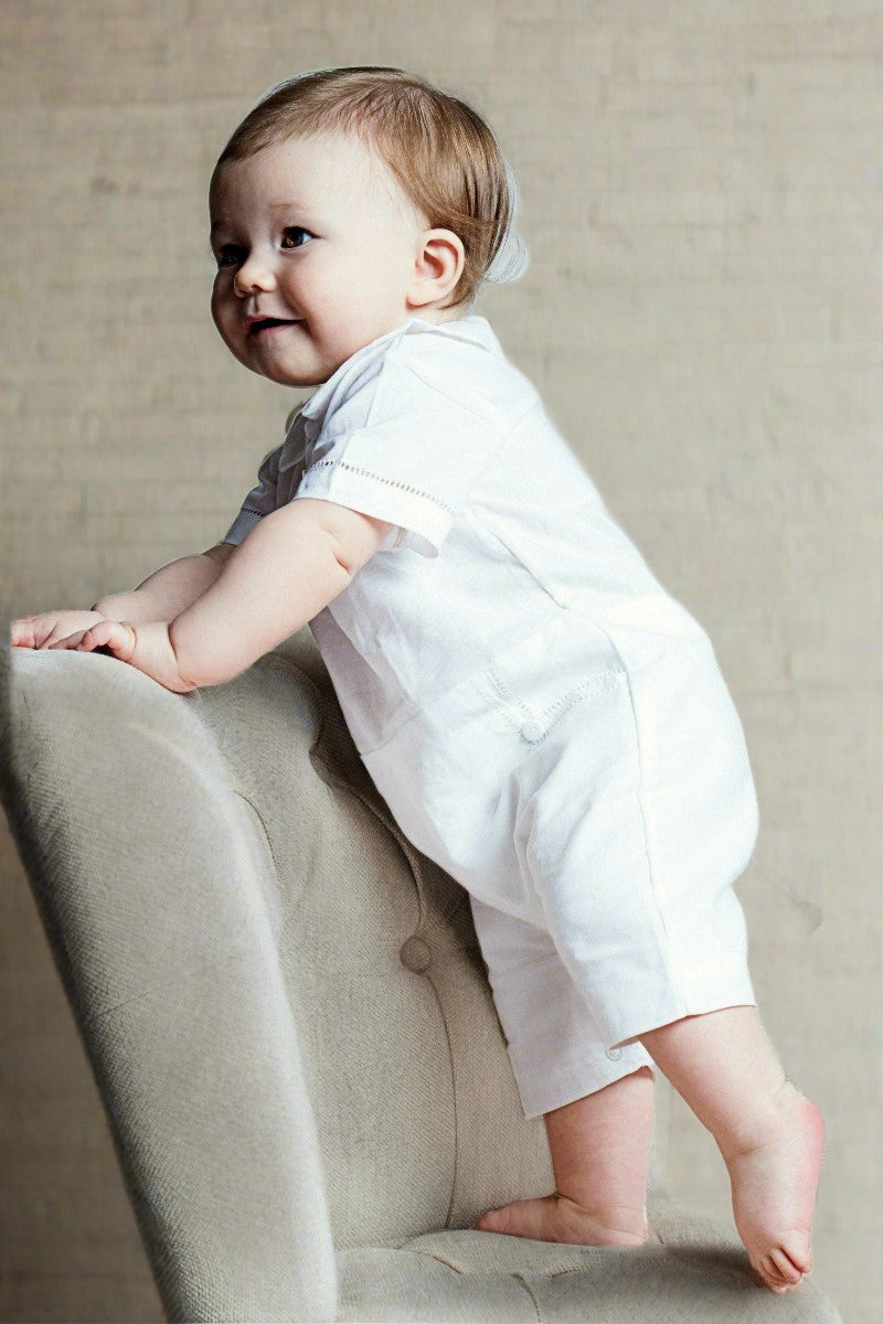 Formal Baby Boy Romper - Summer Outfit 2- Carriage Boutique