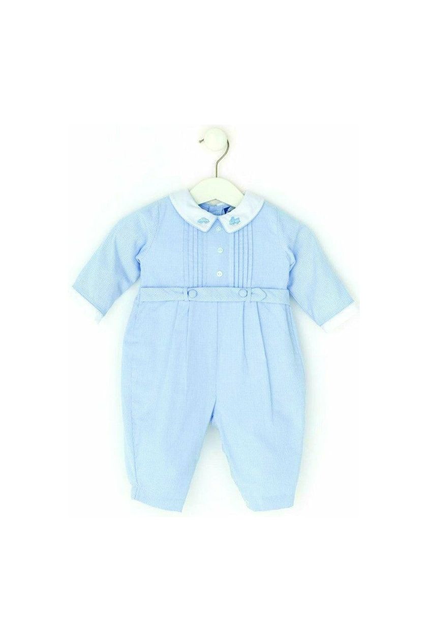 baby boy romper with pintuck