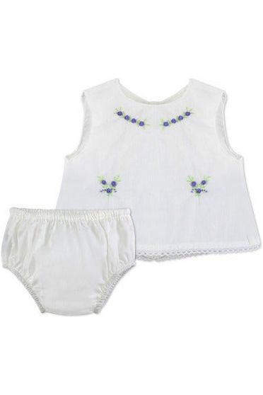 Baby Girl Sleeveless Two Piece Diaper Set  - Carriage Boutique