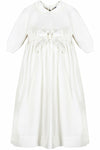 Pebble Stitch Baby Girl Christening Gown with Bonnet  2 - Carriage Boutique