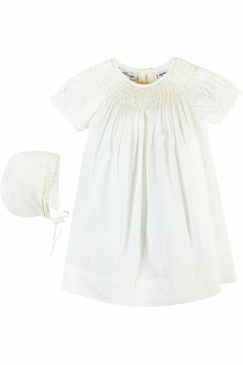 Baby Girl Classic Christening Bishop Dress & Bonnet - Carriage Boutique
