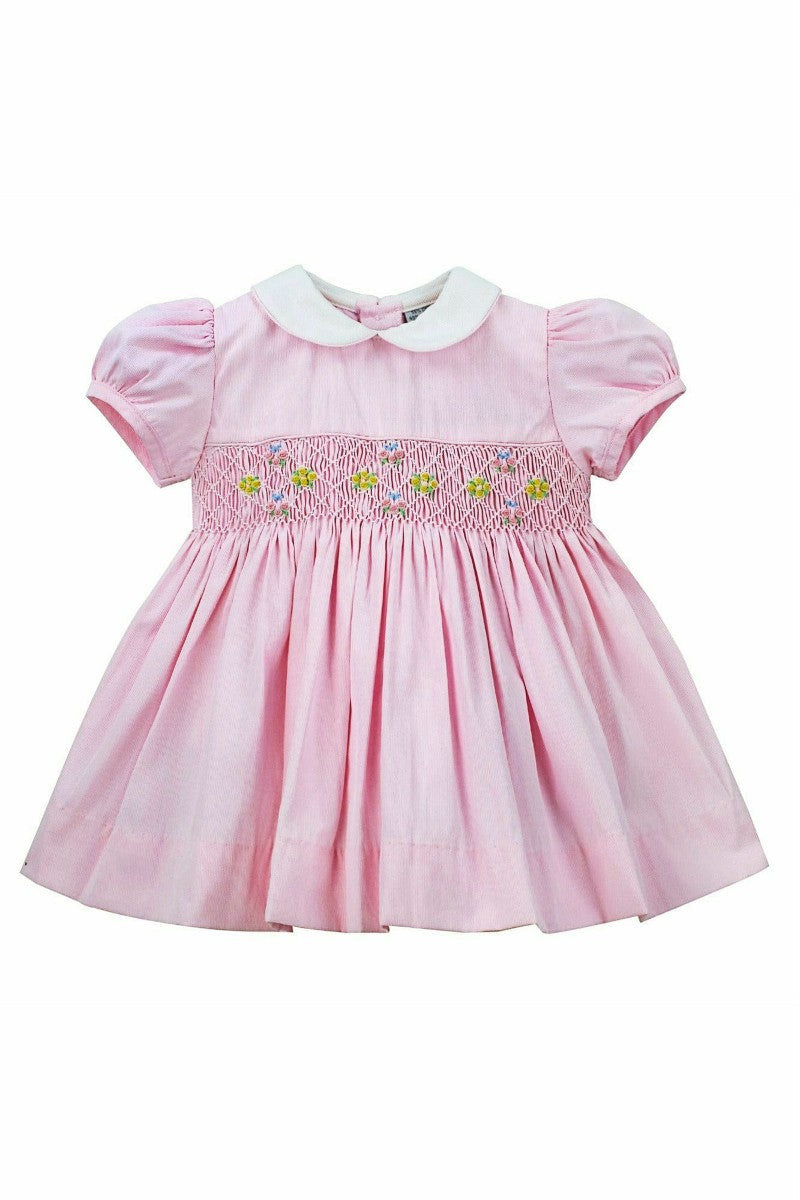 Baby Girl Picque Classic Pink Dress - Carriage Boutique