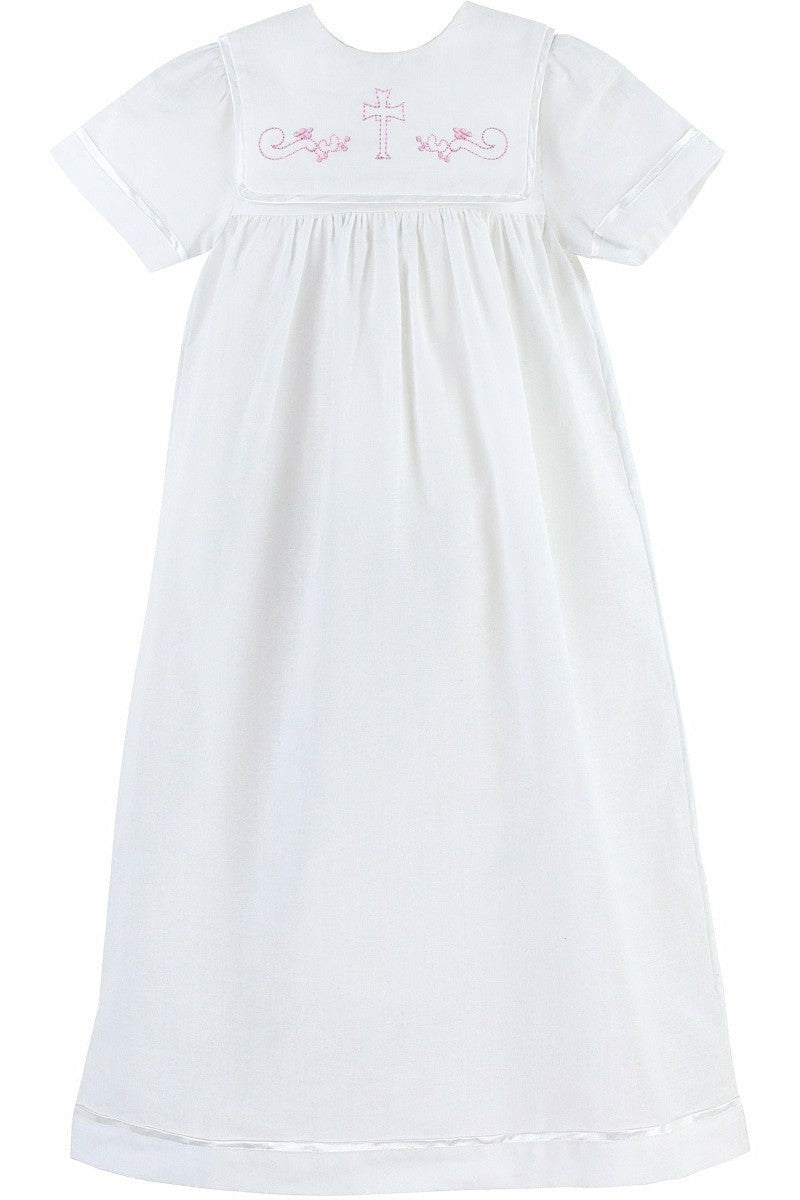 White Bib Baby Christening Gown with Bonnet 2 - Carriage Boutique