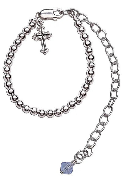 Boy's Blessing to Bride Sterling Silver Christening Bracelet - Carriage Boutique