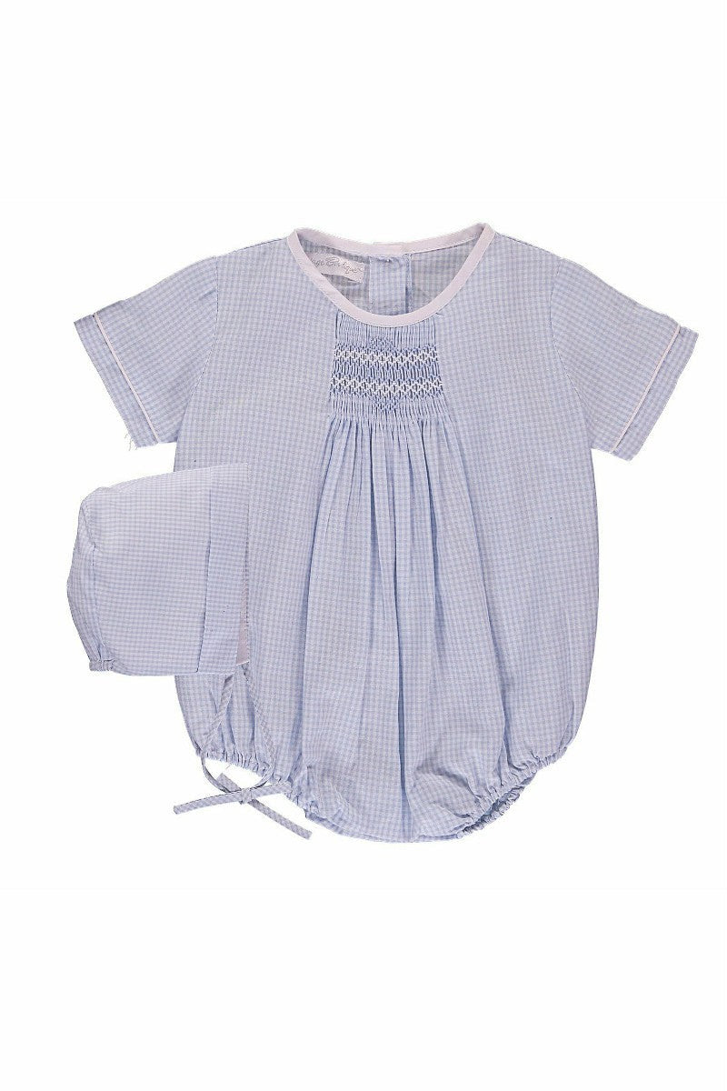 Carriage Boutique Baby Boy Bubble Romper with Matching Hat - Carriage Boutique