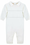 Coverall Diamond Stitching with Hat Baby Boy Christening Outfit 2 - Carriage Boutique