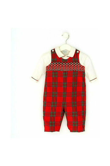 Diamond Plaid 2 Piece Baby Boy Romper