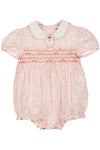 Ditzy Flowers Pink Baby Girl Bubble Romper  - Carriage Boutique