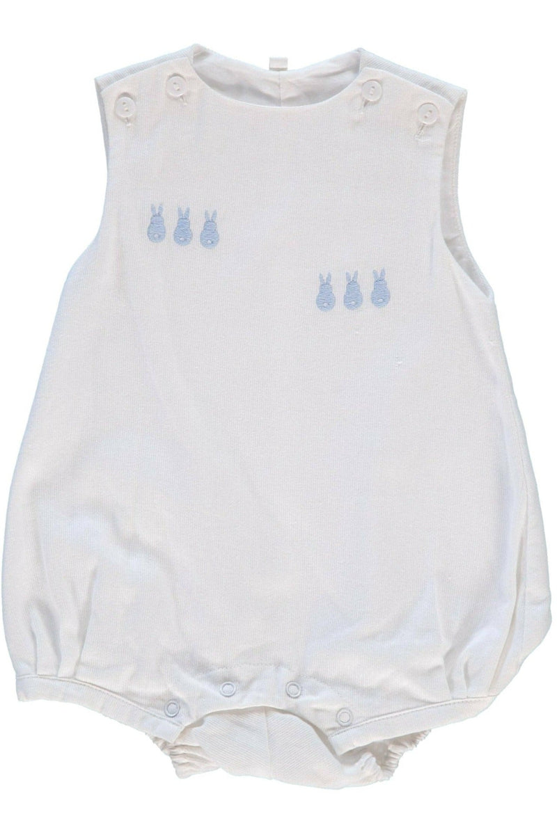 Easter Bunny Baby Boy Bubble Romper Outfit with Bonnet - Carriage Boutique