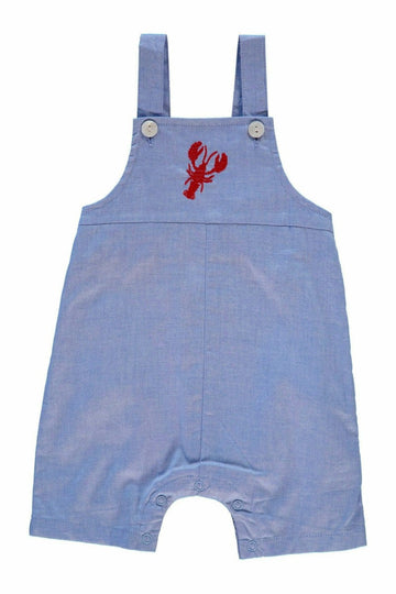 Embroidered Crawfish Jon Jon Romper- Carriage Boutique