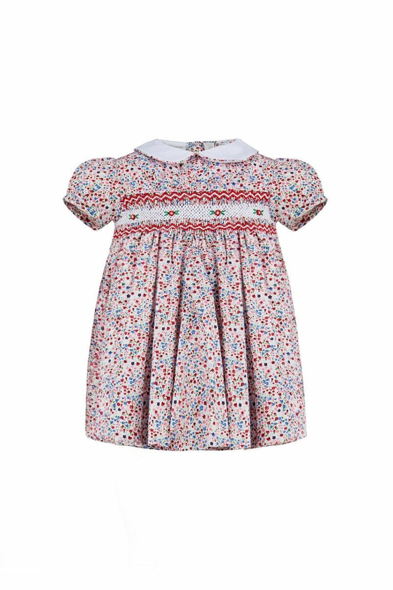 Full Floral Short Sleeve Girl Dress (Babies & Toddlers) - Carriage Boutique