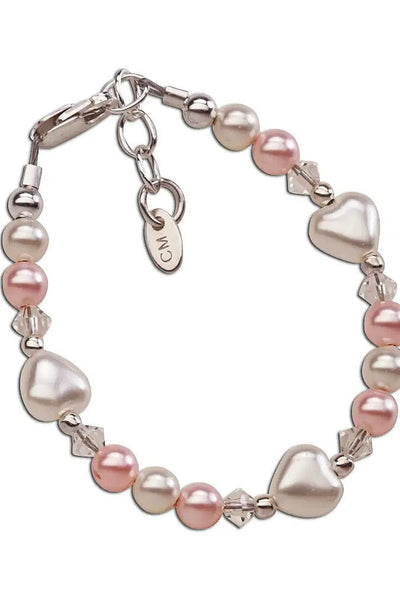 Girls Sterling Silver Heart Girls Bracelet Valentine's Gift - Carriage Boutique