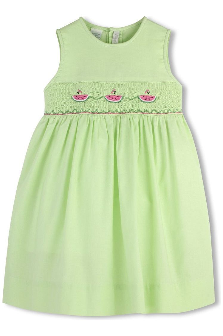 Green Watermelon Sleeveless Girl Dress (Babies & Toddlers) 2 - Carriage Boutique