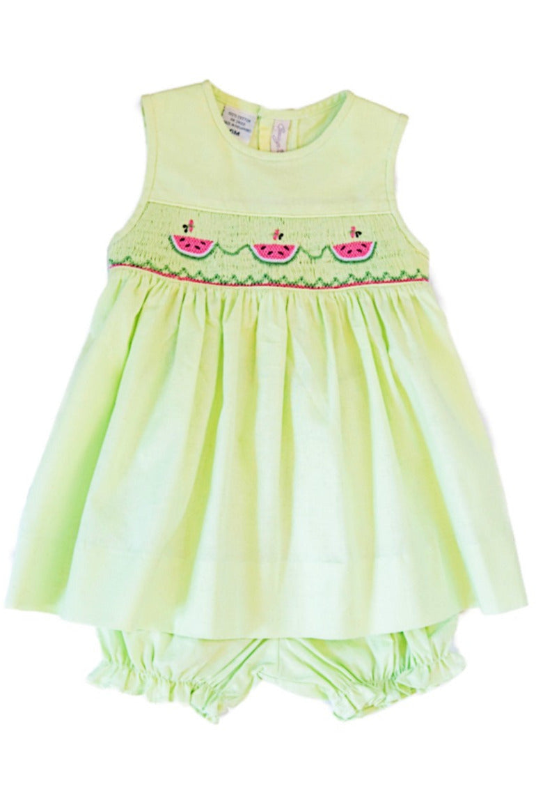 Green Watermelon Sleeveless Girl Dress (Babies & Toddlers) - Carriage Boutique