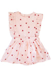 Hearts Baby Girl Bubble Romper Pink - Carriage Boutique