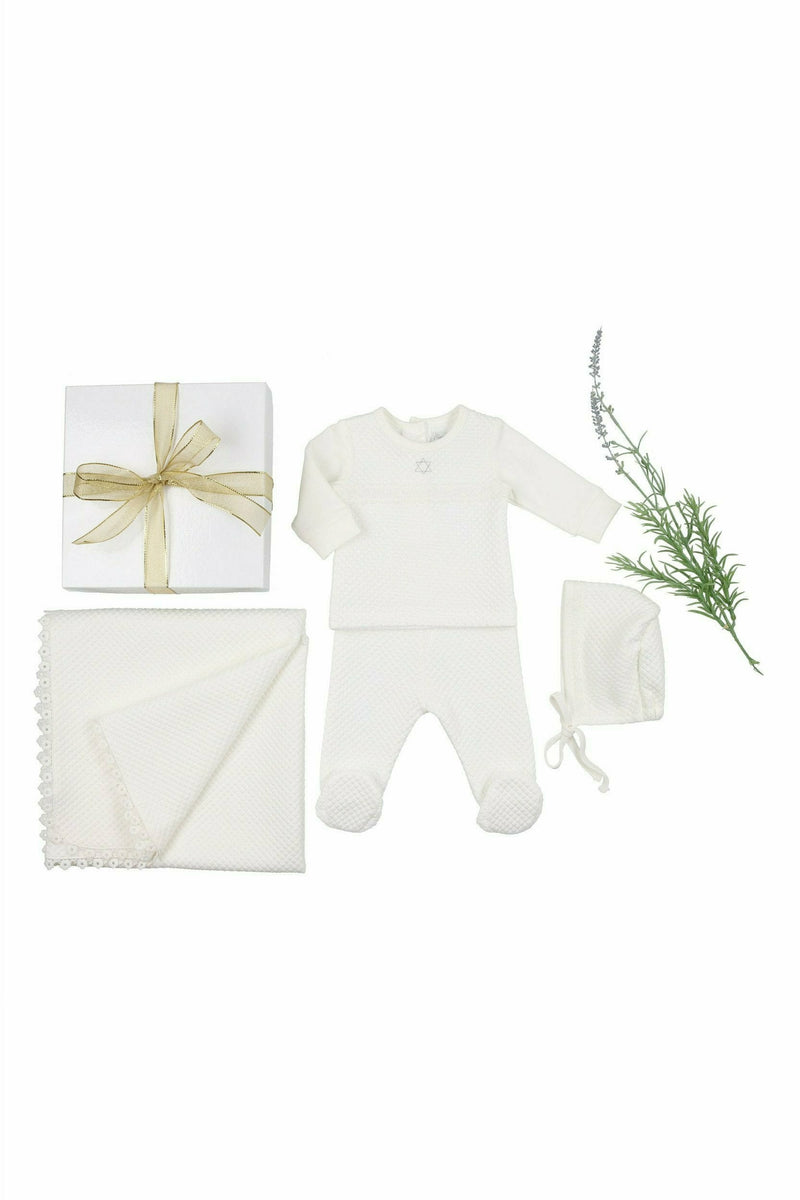 Star of David 3 Piece Bris Outfit Gift Set - Carriage Boutique