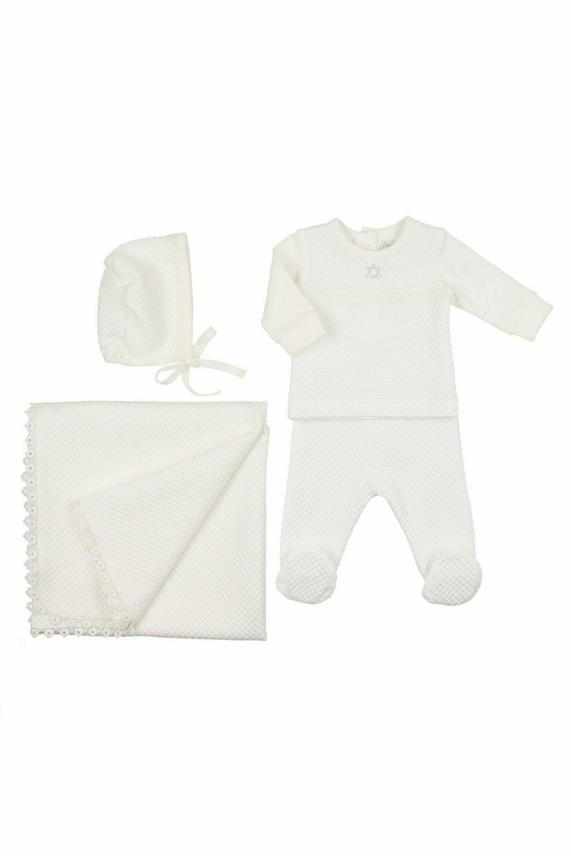Star of David 3 Piece Bris Outfit Gift Set - Carriage Boutique