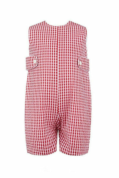 Monogram Check Boys Romper (Babies & Toddlers) - Carriage Boutique