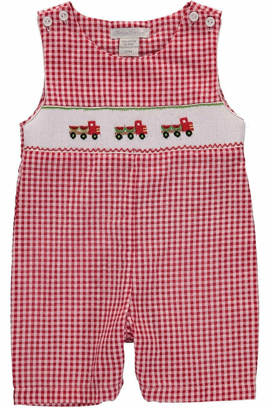 Sleeveless Watermelon Truck Jon Jon Romper - Carriage Boutique