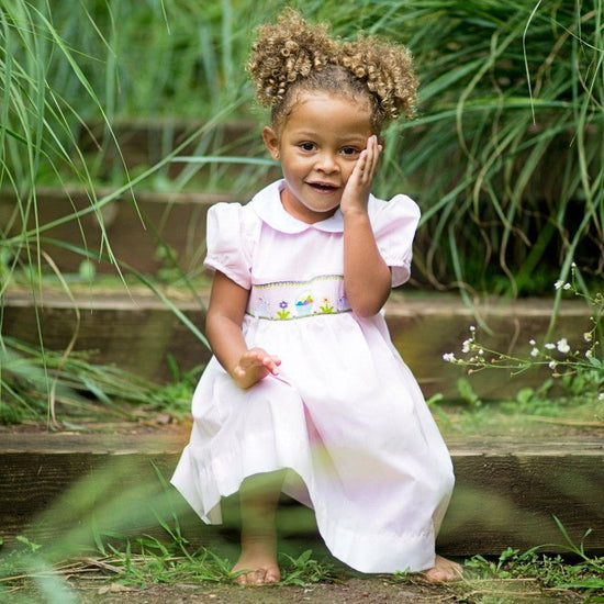 Smocked Bunnies Classic Easter Baby Girl Yoke Dress – Carriage Boutique Smocked Bunnies Classic Easter Baby Girl Yoke Dress – Carriage Boutique