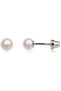 Sterling Silver Baby Pearl Earrings for Christening Gift - Carriage Boutique