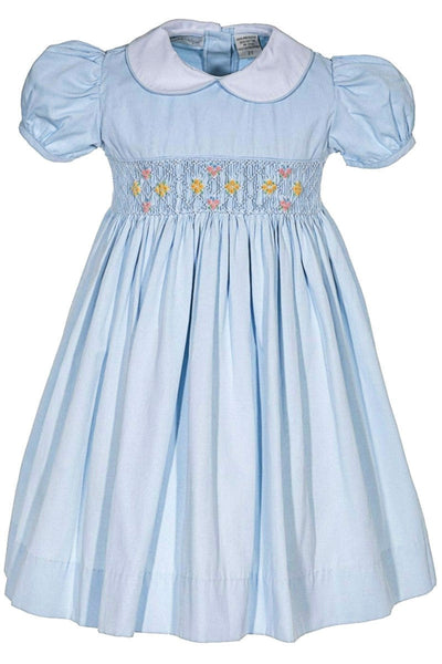 Picque Classic Blue Toddler Girl Dress - Carriage Boutique