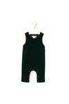 Velvet Long Jon Jon Baby Boy Romper - Velvet Green