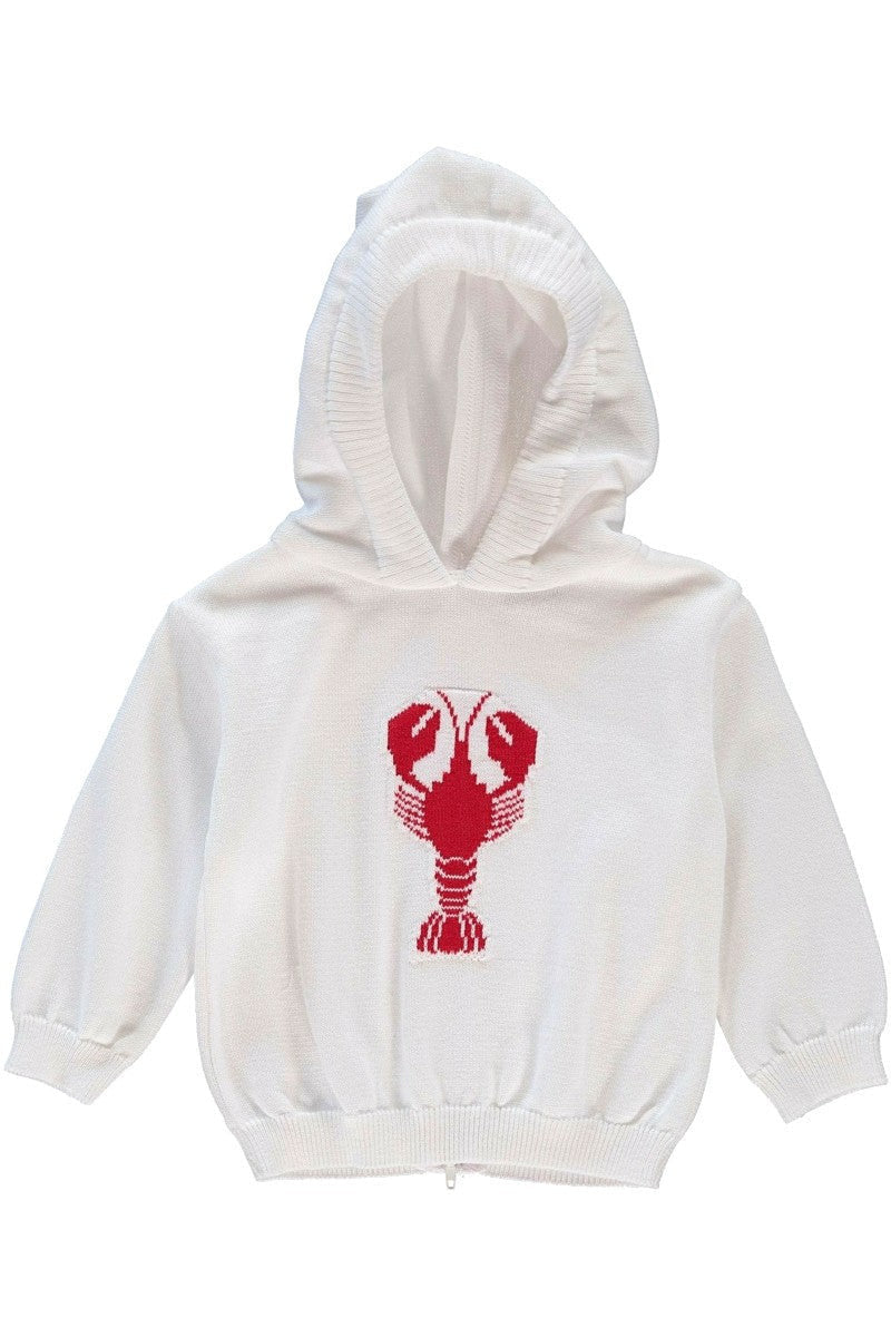 Zip Back Baby Sweater (Boys & Girls) White - Carriage Boutique